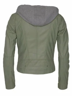 Maze Blazer<Damen Lederjacke grün uni