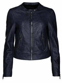 Maze Jacken & Westen<Damen Lederjacke blau uni