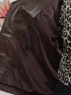 JCC Jacken & Westen<Damen Lederjacke bordeaux uni