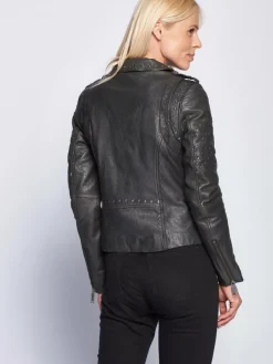 Maze Jacken & Westen<Damen Lederjacke schwarz uni