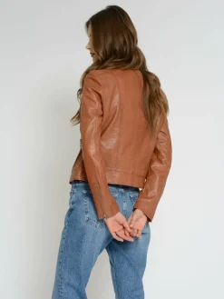 Maze Jacken & Westen<Damen Lederjacke cognac uni