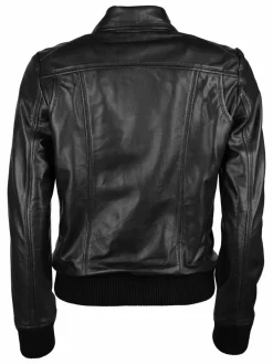 JCC Jacken & Westen<Damen Lederjacke schwarz uni