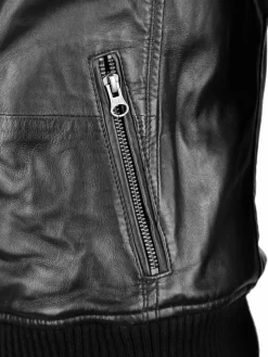 JCC Jacken & Westen<Damen Lederjacke schwarz uni