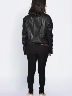 Mustang Jacken & Westen<Damen Lederjacke schwarz uni