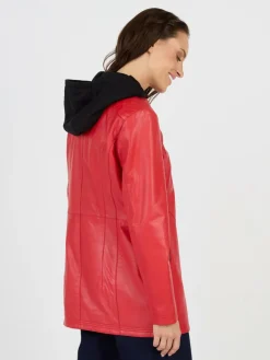 JCC Jacken & Westen<Damen Lederjacke rot uni