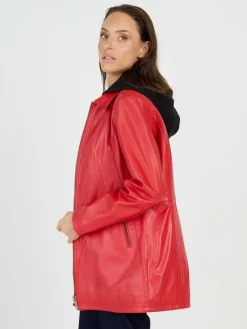 JCC Jacken & Westen<Damen Lederjacke rot uni