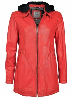 JCC Jacken & Westen<Damen Lederjacke rot uni