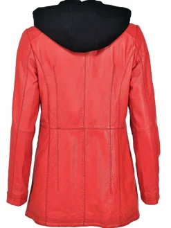 JCC Jacken & Westen<Damen Lederjacke rot uni
