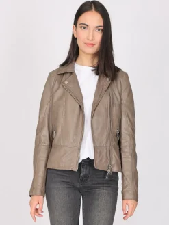 Maze Jacken & Westen<Damen Lederjacke taupe uni