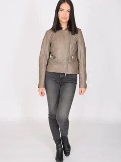 Maze Jacken & Westen<Damen Lederjacke taupe uni