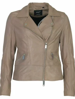 Maze Jacken & Westen<Damen Lederjacke taupe uni