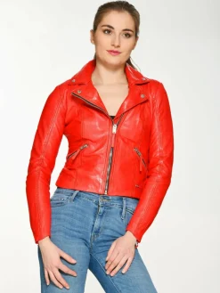 Damen Mustang Jacken & Westen>Damen Lederjacke