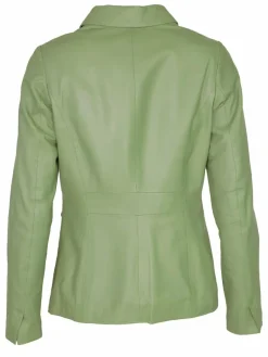 JCC Jacken & Westen<Damen Lederjacke grün uni