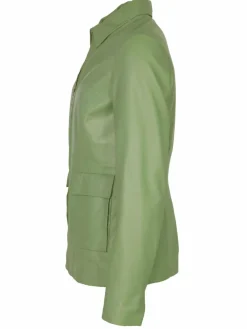 JCC Jacken & Westen<Damen Lederjacke grün uni