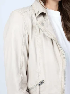 Mustang Jacken & Westen<Damen Lederjacke beige uni