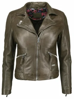 Mustang Jacken & Westen<Damen Lederjacke oliv uni