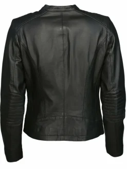 JCC Jacken & Westen<Damen Lederjacke schwarz uni