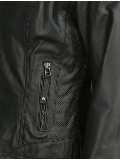 JCC Jacken & Westen<Damen Lederjacke schwarz uni