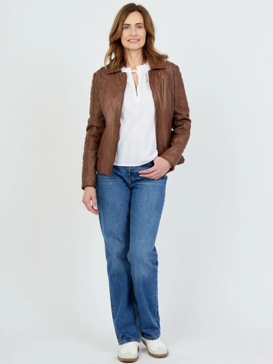 Damen JCC Jacken & Westen>Damen Lederjacke