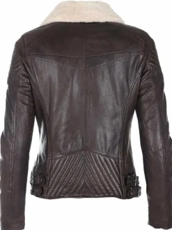 Mustang Jacken & Westen<Damen Lederjacke kastanie uni