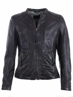 JCC Jacken & Westen<Damen Lederjacke schwarz uni