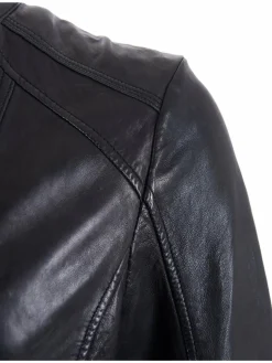 JCC Jacken & Westen<Damen Lederjacke schwarz uni