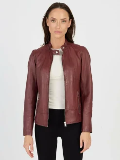 Damen JCC Jacken & Westen>Damen Lederjacke