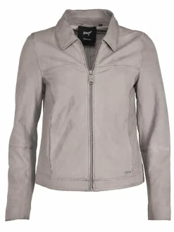 Maze Jacken & Westen<Damen Lederjacke grau uni