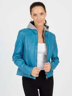 Damen JCC Jacken & Westen>Damen Lederjacke