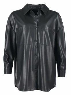 Mustang Jacken & Westen<Damen Lederjacke schwarz uni