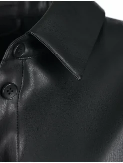 Mustang Jacken & Westen<Damen Lederjacke schwarz uni