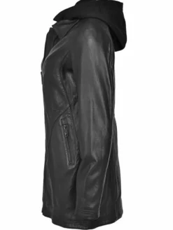 JCC Jacken & Westen<Damen Lederjacke schwarz uni