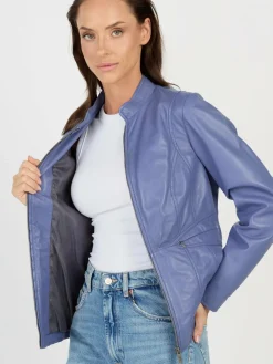 JCC Jacken & Westen<Damen Lederjacke lila uni