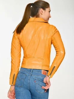 Mustang Jacken & Westen<Damen Lederjacke gelb uni