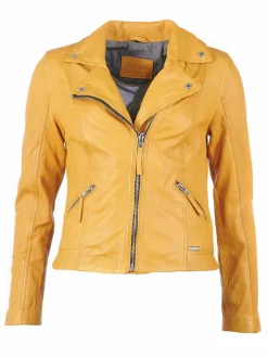 Mustang Jacken & Westen<Damen Lederjacke gelb uni