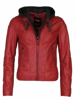 Maze Blazer<Damen Lederjacke rot uni