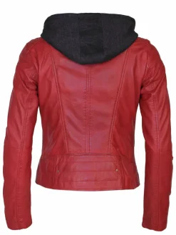 Maze Blazer<Damen Lederjacke rot uni