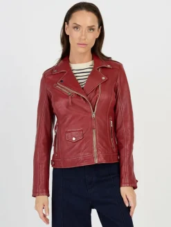 JCC Jacken & Westen<Damen Lederjacke rot uni
