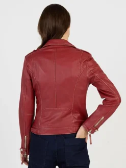 JCC Jacken & Westen<Damen Lederjacke rot uni