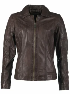 JCC Jacken & Westen<Damen Lederjacke kastanie uni