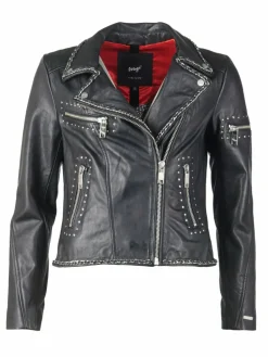 Maze Jacken & Westen<Damen Lederjacke schwarz uni