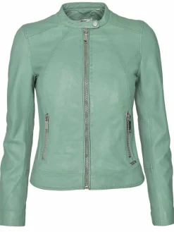 Maze Jacken & Westen<Damen Lederjacke grün uni