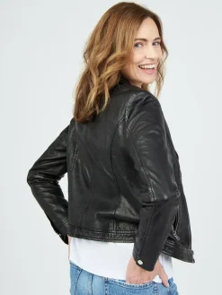 Damen JCC Jacken & Westen>Damen Lederjacke