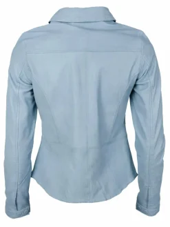 Maze Jacken & Westen<Damen Lederjacke blau uni