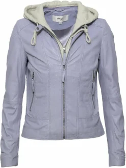 Maze Jacken & Westen<Damen Lederjacke blau uni