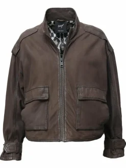 Maze Jacken & Westen<Damen Lederjacke braun uni