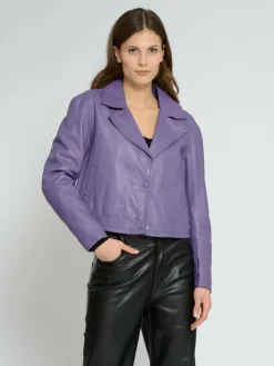 Maze Jacken & Westen<Damen Lederjacke lila uni