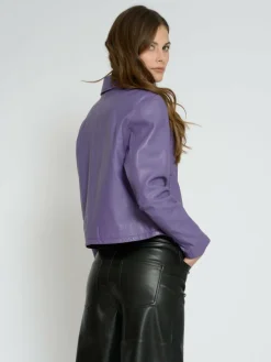 Maze Jacken & Westen<Damen Lederjacke lila uni