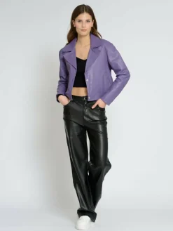 Maze Jacken & Westen<Damen Lederjacke lila uni