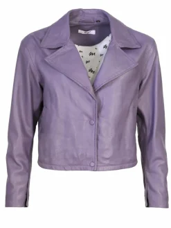 Maze Jacken & Westen<Damen Lederjacke lila uni